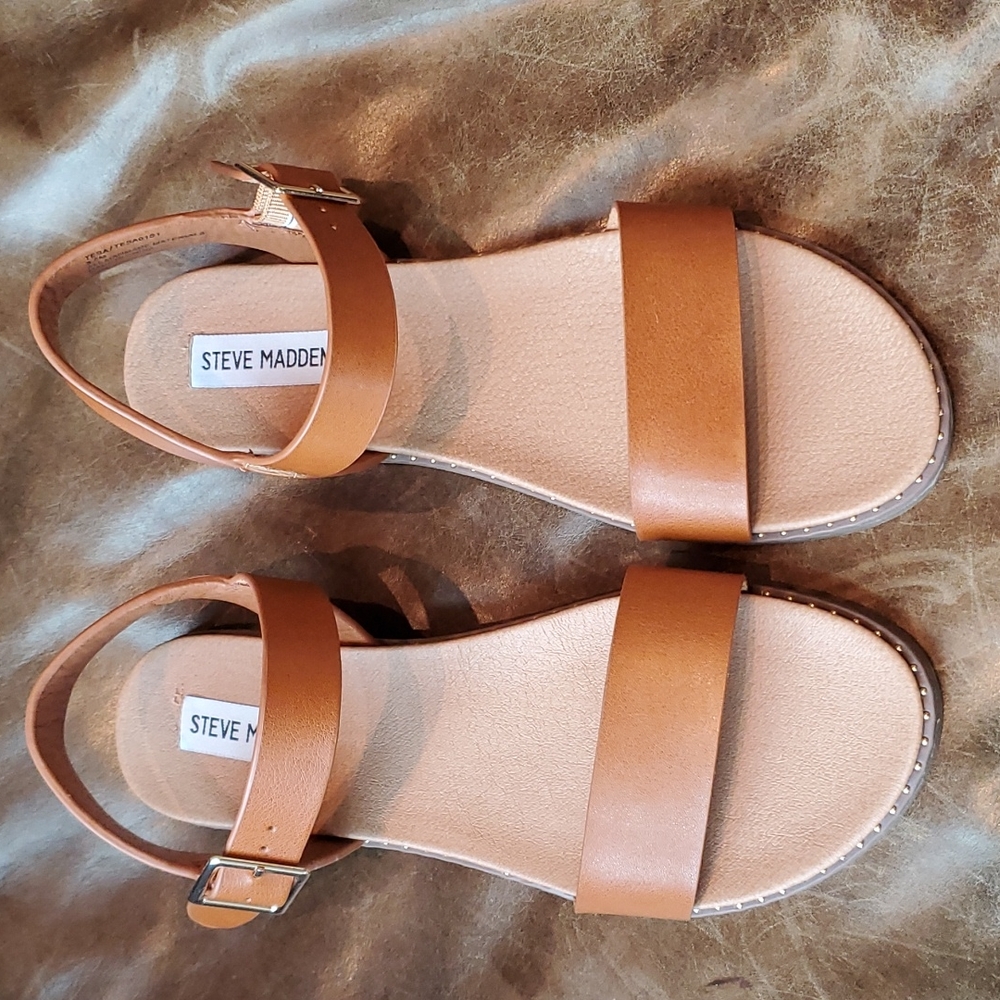 Steve Madden Cognac sandals.
